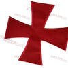 Croix Templière rouge à coudre
