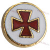 Pin's Templier - fond blanc - croix rouge