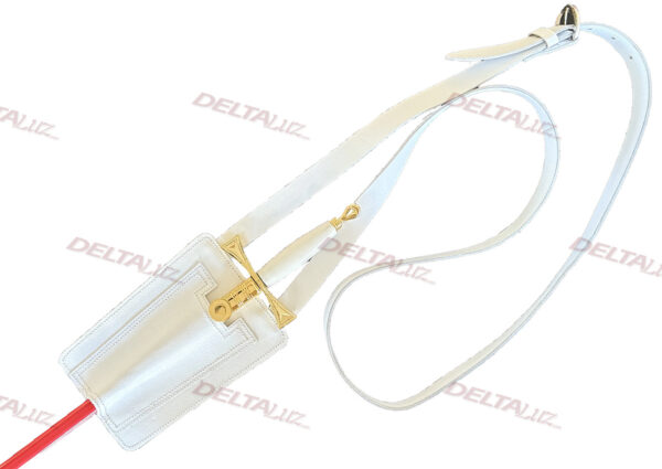 Épée fine Templière Garde or - pommeau blanc, fourreau rouge