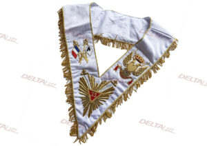 Sautoir REAA 33° Drapeaux BR - Franges Main