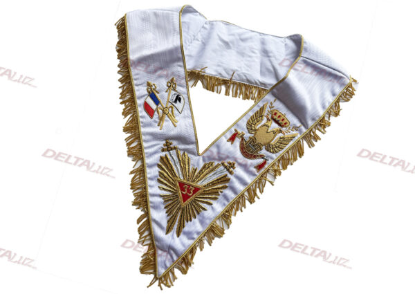 Sautoir REAA 33° Drapeaux BR - Franges Main