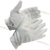 Gants blancs coton avec piqures et boutons