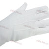 Gants blancs coton avec piqures et boutons