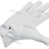 Gants blancs coton avec piqures et boutons