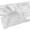 Gants blancs coton avec piqures et boutons