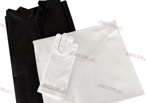 Pack Apprentie robe noire + tablier + gants